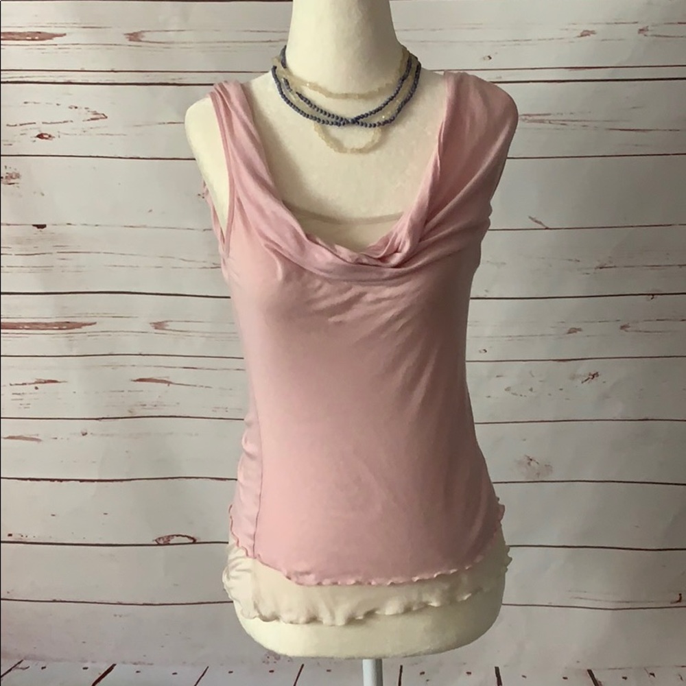 Pink double layered top